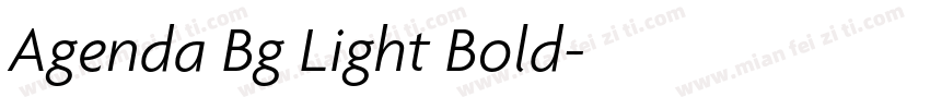 Agenda Bg Light Bold字体转换